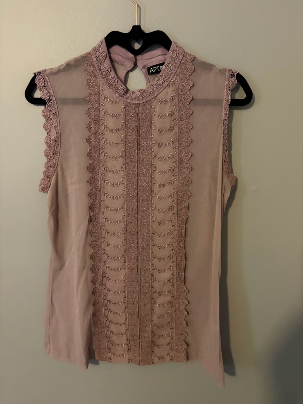 Apt. 9 Mauve Lace-Detail Sleeveless Camisole